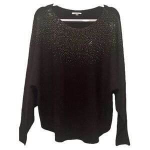 Vila Milano Black Sweater Women’s XL Long Sleeved Bejeweled Sparkly Party